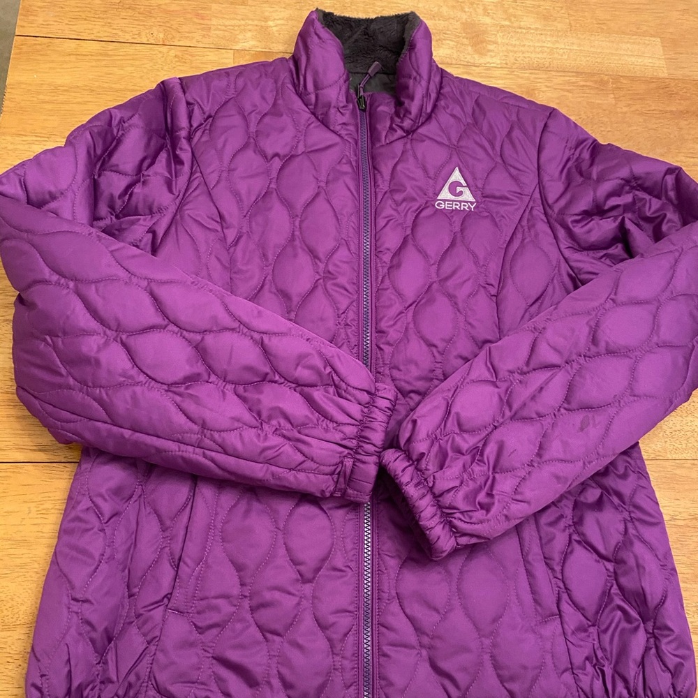 Gerry ski jacket purple poly with black lining M